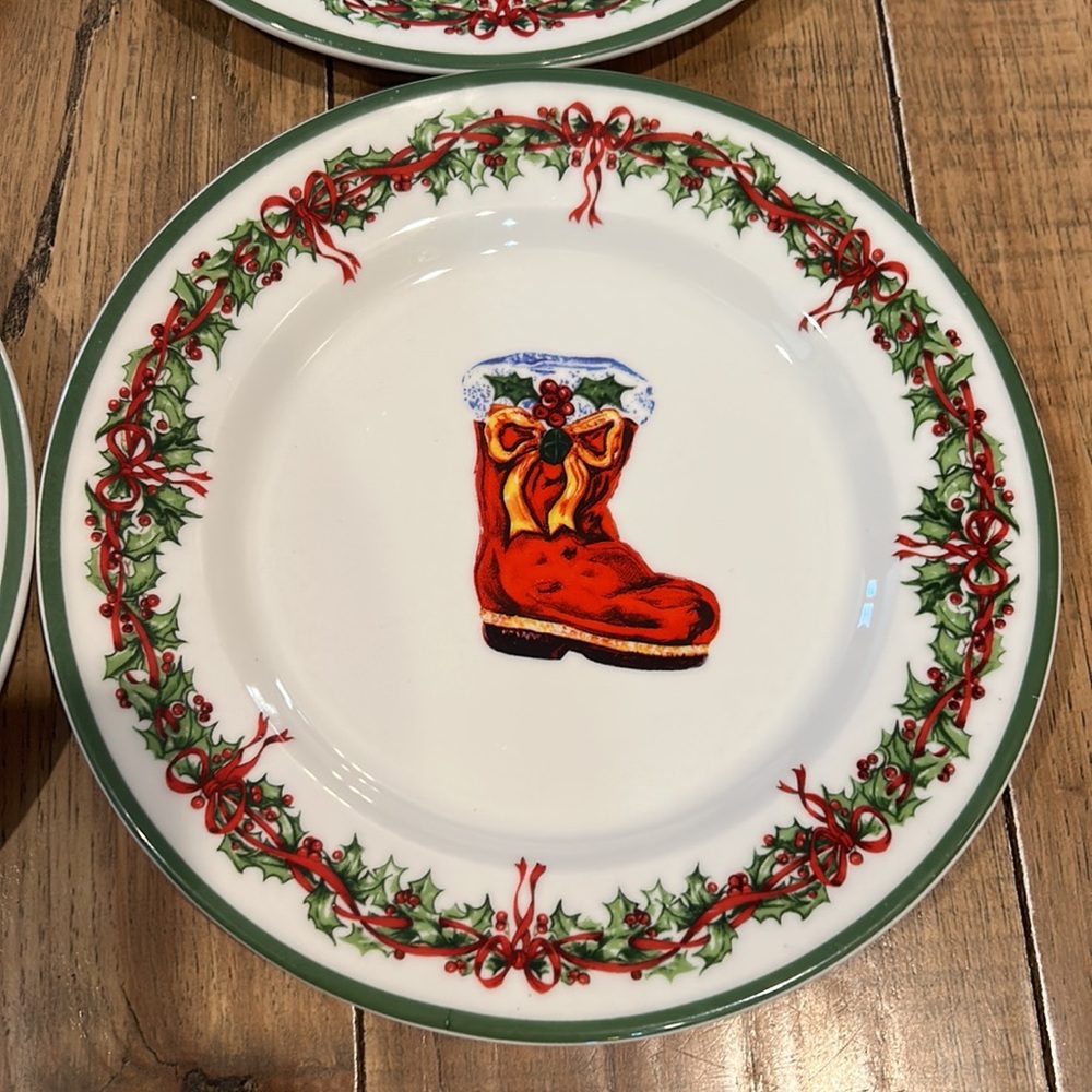 Christopher Radko Traditions Holiday  - Set of 4 salad plates, Santa, S - Picture 4 of 6